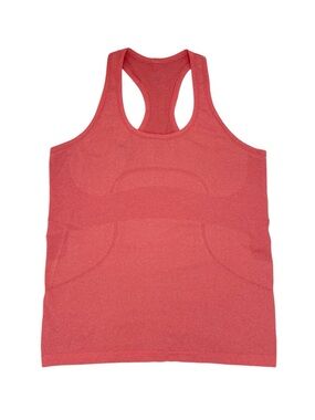 Lululemon Swiftly Tech Racerback Tank Top Size 12 Heathered Orange Coral Running
